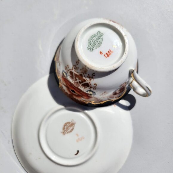 Alfred B Pearce & Co Antique English Bone China Tea Cup Saucer Set Vintage Plate - Picture 13 of 16